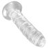 Dildo King Cock Clear 6 - Ventosa (15cm)