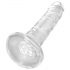 Dildo King Cock Clear 6 - Ventosa (15cm)