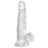 King Cock Clear 7 - Dildo com ventosa e testículos (18cm)