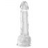 King Cock Clear 7 - Dildo com ventosa e testículos (18cm)