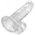 King Cock Clear 7 - Dildo com ventosa e testículos (18cm)