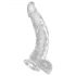 King Cock Transparente 19cm - Dildo com Testículos e Ventosa