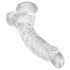 King Cock Transparente 19cm - Dildo com Testículos e Ventosa