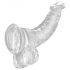 King Cock Transparente 19cm - Dildo com Testículos e Ventosa