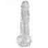 Dildo King Cock Clear 8" com ventosa e testículos (20cm)