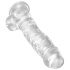 Dildo King Cock Clear 8" com ventosa e testículos (20cm)