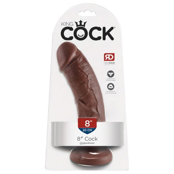 King Cock 8 Dildo (20cm) - marrom