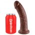 King Cock 8 Dildo (20cm) - marrom