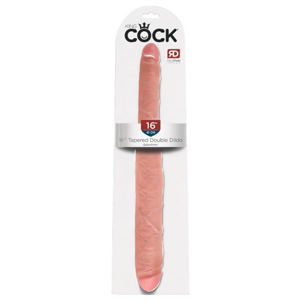 King Cock 16 Tapered - Dildo Duplo Realista (41cm) - Natural