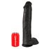 King Cock 15 - Dildo com ventosa e escroto (38cm) - preto