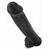 King Cock 15 - Dildo com ventosa e escroto (38cm) - preto