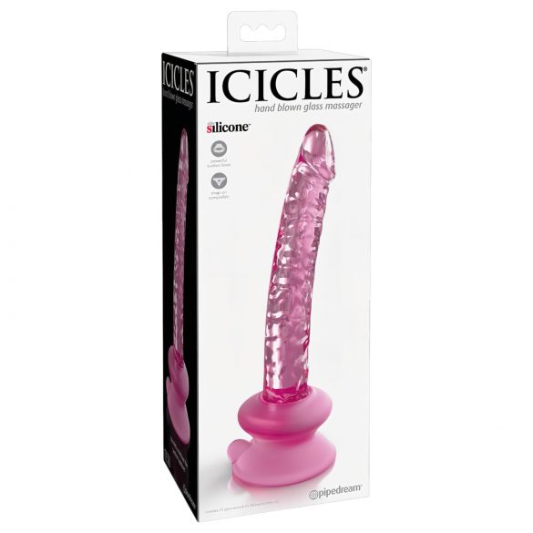 Icicles No. 86 - Dildo de Vidro com Pênis (rosa)