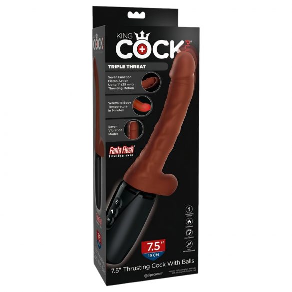 King Cock Plus 7,5 - Vibrador Pélvico (Marrom)