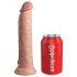 King Cock Elite 9 - Vibrador Ventosa 23cm - Natural