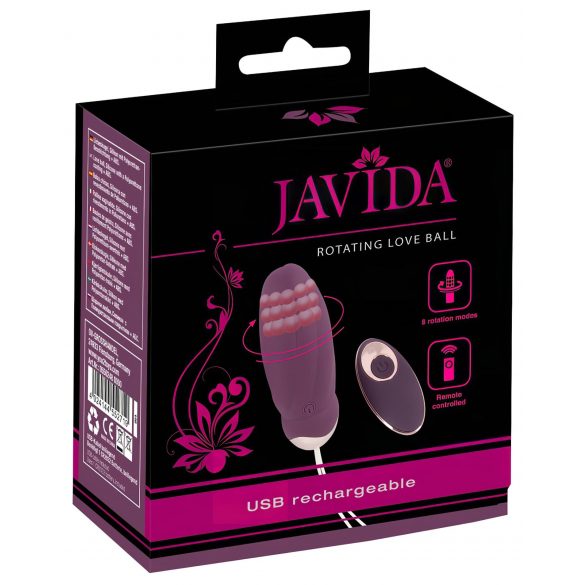 Javida - Ovo vibratório com pérolas rotativas (roxo)