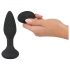 ANOS - Vibrador anal com pérolas giratórias (preto)