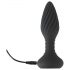 ANOS - Vibrador anal com pérolas giratórias (preto)