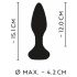 ANOS - Vibrador anal com pérolas giratórias (preto)