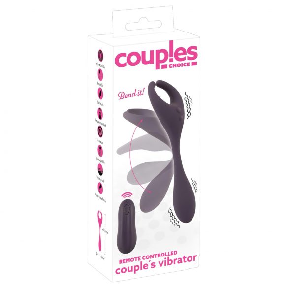 Escolha dos Casais - Vibrador Duplo Sem Fio, Recarregável (Roxo)