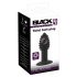 Black Velvet Twist - vibrador anal de silicone recarregável (preto)