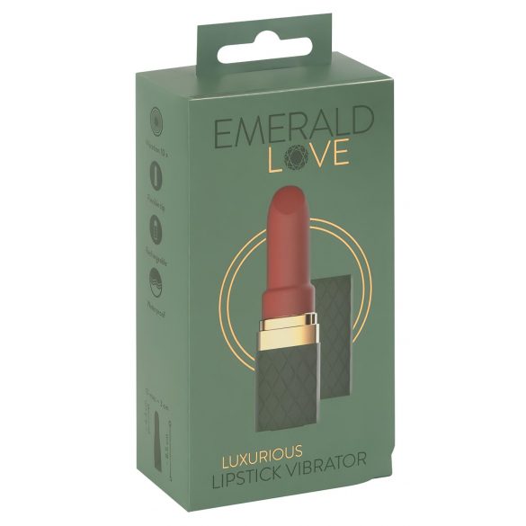 Emerald Love - Vibrador Batom Recarregável à Prova d'Água (Vermelho)