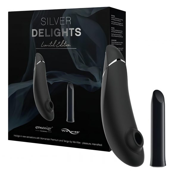 Conjunto Womanizer Silver Delights - Vibração a ar (preto)