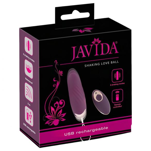 Javida Shaking Love - ovo vibratório pulsante com rádio (roxo)