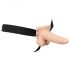 You2Toys Strap-on: Vibrador oco com cinto (natural) recarregável