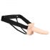 You2Toys Strap-on: Vibrador oco com cinto (natural) recarregável