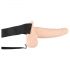 You2Toys Strap-on: Vibrador oco com cinto (natural) recarregável