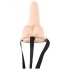 You2Toys Strap-on: Vibrador oco com cinto (natural) recarregável