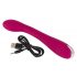 Vibrador Smile recarregável ponto G roxo com textura estimulante