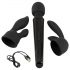 Ya Clit Wand - Kit de massageador vibratório recarregável (preto)