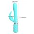 Vibrador Pillow Talk Lively - recarregável, com estimulador (turquesa)