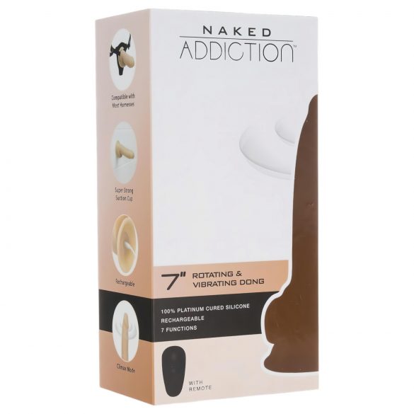 Vibrador Rotativo 18cm Naked Addiction - Natural, Recarregável