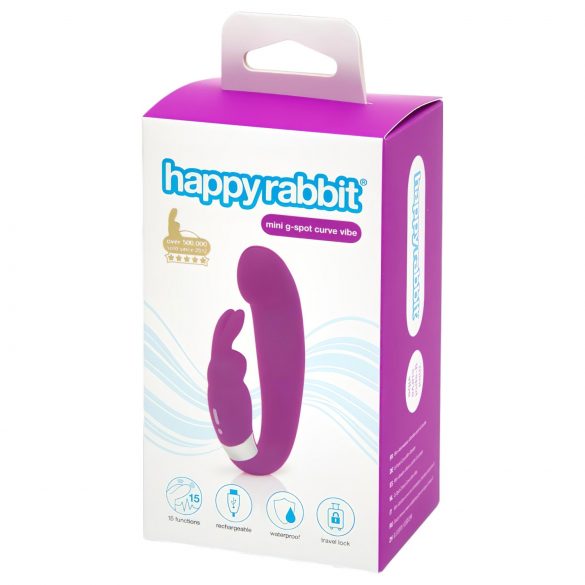 Happyrabbit Mini G - Vibrador lilás com braços para clitóris e ponto G