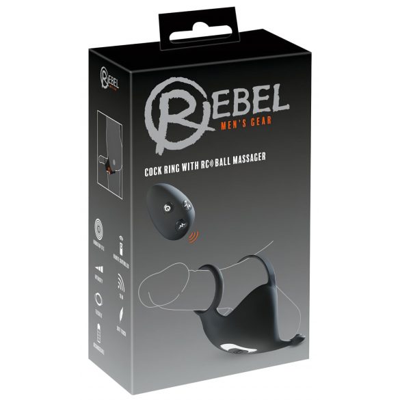 Rebel - Anel peniano vibrante recarregável (preto)