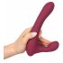 Javida - Vibrador Rotativo com Rádio e Estimulador de Clitóris (Vermelho)