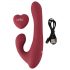 Javida - Vibrador Rotativo com Rádio e Estimulador de Clitóris (Vermelho)