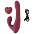 Javida - Vibrador Rotativo com Rádio e Estimulador de Clitóris (Vermelho)