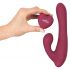 Javida - Vibrador Rotativo com Rádio e Estimulador de Clitóris (Vermelho)