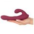 Javida - Vibrador Rotativo com Rádio e Estimulador de Clitóris (Vermelho)