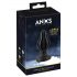 ANOS - dildo anal macio com sulcos - 5cm (preto)