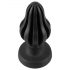 ANOS - dildo anal macio com sulcos - 5cm (preto)