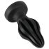 ANOS - dildo anal macio com sulcos - 5cm (preto)