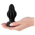 ANOS - dildo anal macio com sulcos - 5cm (preto)