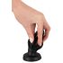 ANOS - dildo anal macio com sulcos - 5cm (preto)