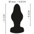 ANOS - dildo anal macio com sulcos - 5cm (preto)