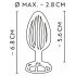 Plug Anal de Aço ANOS 2,8cm - Prata Sedutora