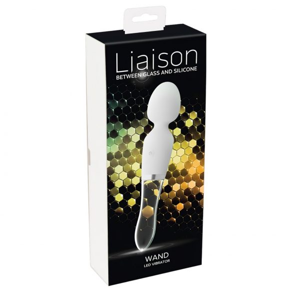 Liaison Varinha - Vibrador LED em silicone e vidro (transparente)